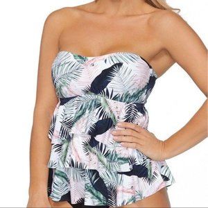Island Escape Costa Rica Tiered Tankini Swim Top